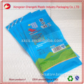 high quality three side seal plastic bag with ziplock and hole